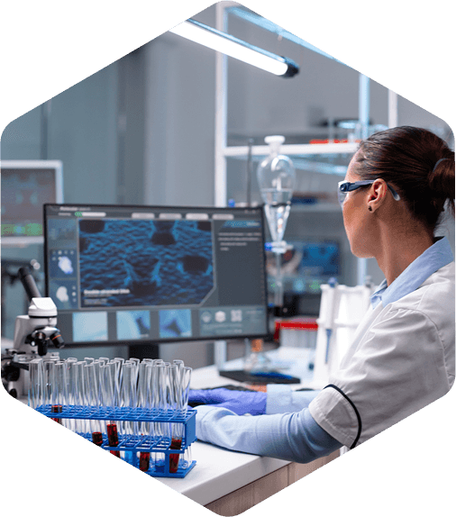 laboratory professionals using advanced LIMS software for sample tracking